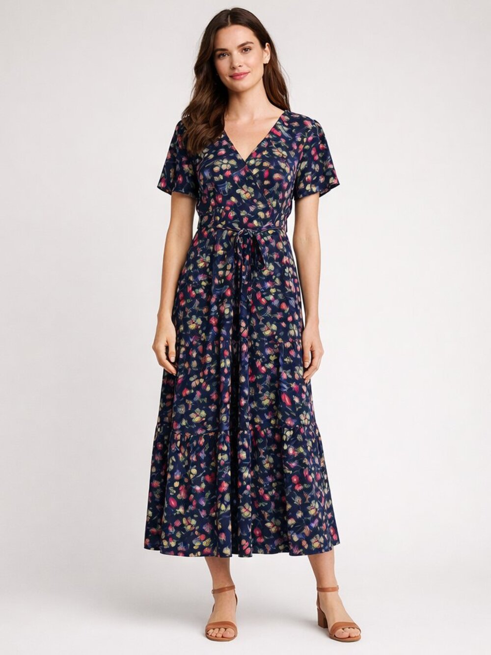 Lauren Ralph Lauren Floral Georgette Tiered Dress Size 10